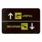 Preview: Doormat Airplane Arrival and Departure Yellow/Black